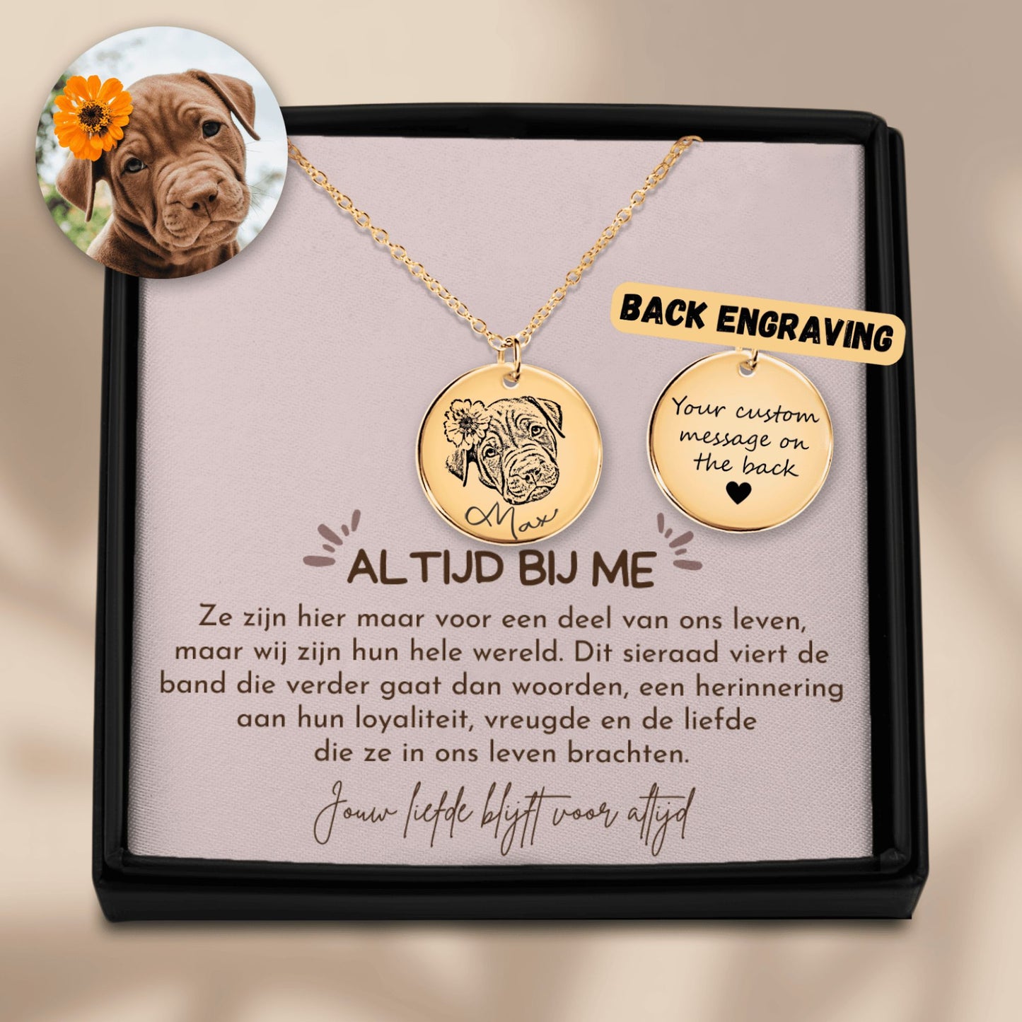 Altijd Bij Me - Gepersonaliseerde Ketting met Foto