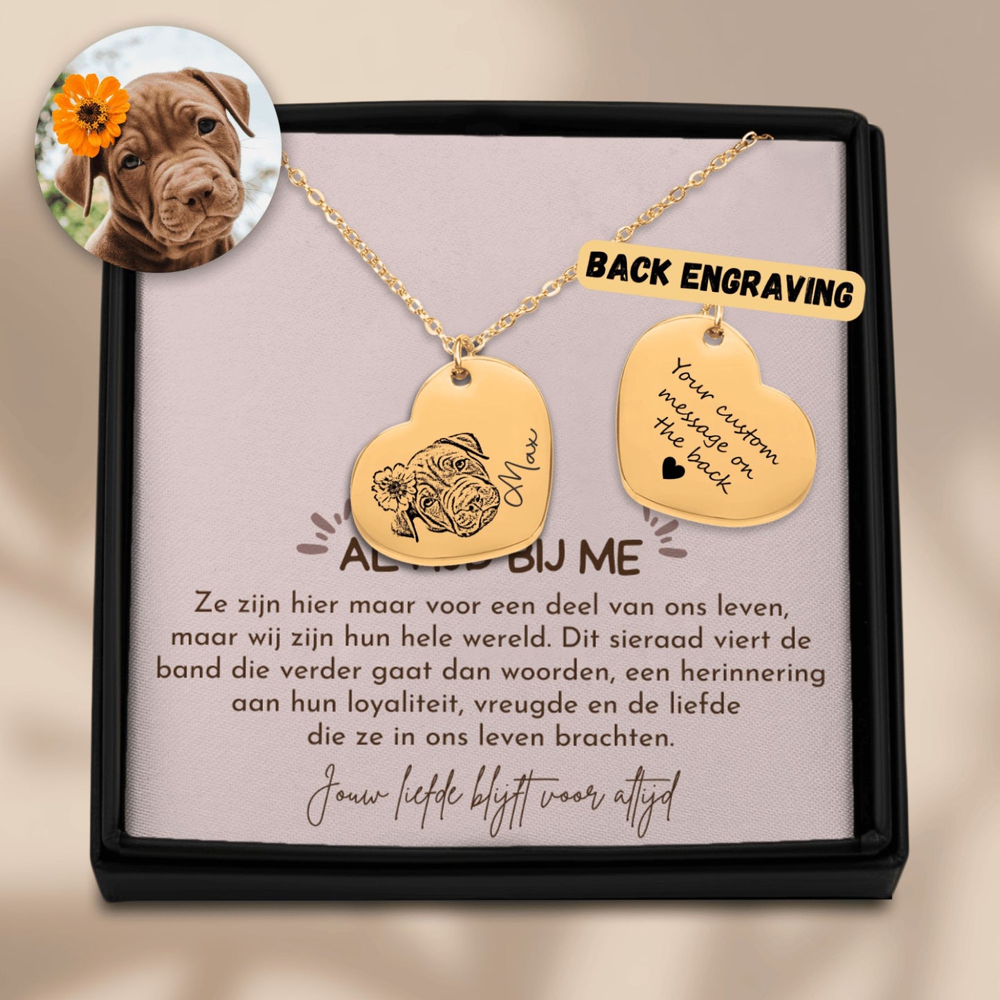 Altijd Bij Me - Gepersonaliseerde Ketting met Foto