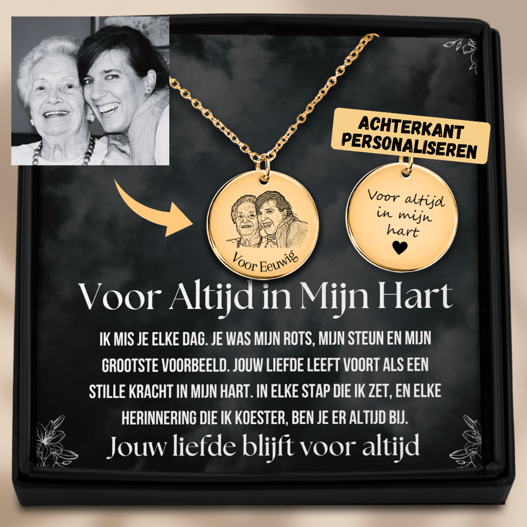 Voor Altijd In Mijn Hart Personaliseerd Ketting