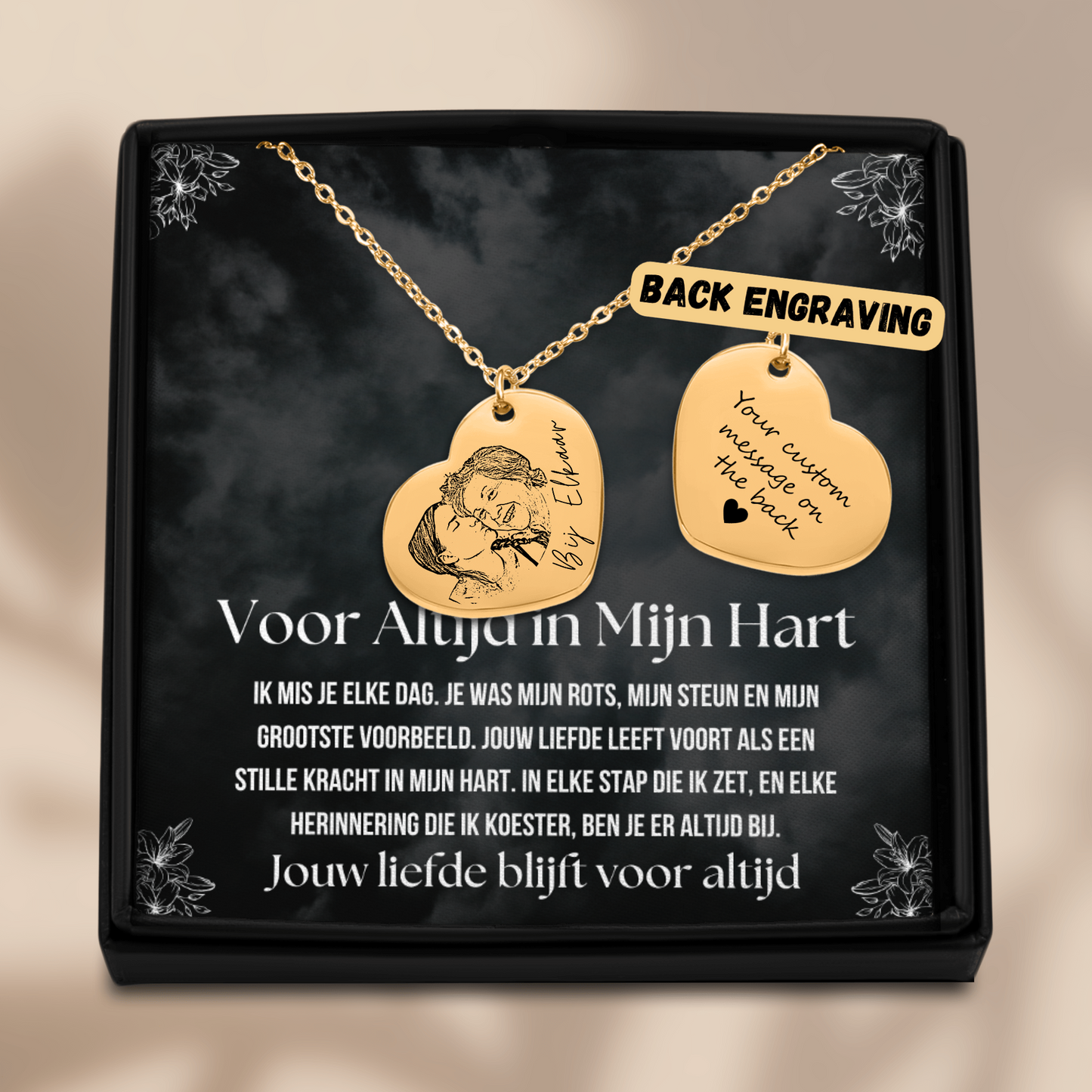 Voor Altijd In Mijn Hart Personaliseerd Ketting